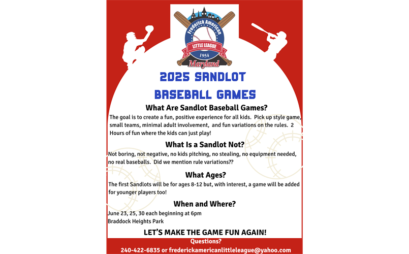 SANDLOT GAMES (Baseball or Softball)