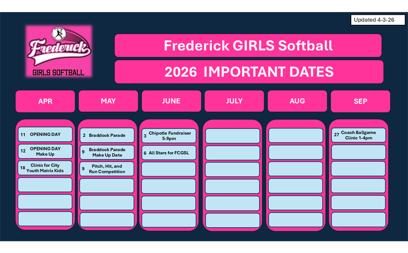 2026 Key Dates